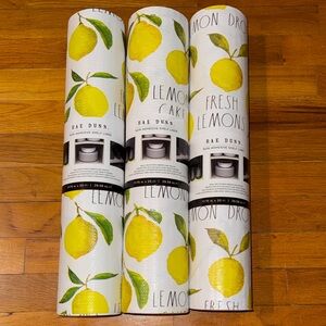 NWT Rae Dunn Lemons Shelf Liner-Yellow/White Non Adhesive Lrg Roll 17.75inx20ft